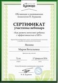 Вебинар "Как развить интеллект ребенка с эффективностью в 100%", 2016 Вебинар "Как развить интеллект ребенка с эффективностью в 100%", 2016